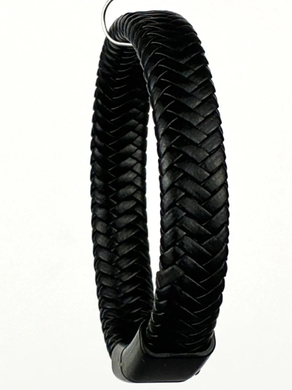 Black Braided Leather Bracelet | Magnetic Clasp | Unisex Minimalist Wristband